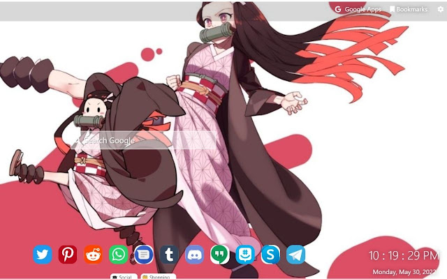 Nezuko Wallpaper New Tab Theme [Install]  from Chrome web store to be run with OffiDocs Chromium online